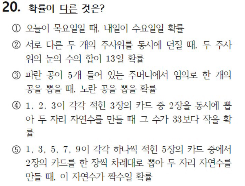 내신기출 문제20번