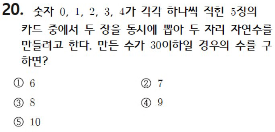 내신기출 문제20번