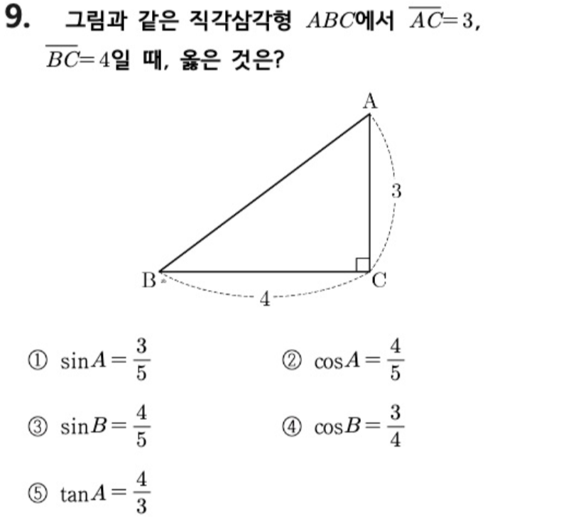 내신기출 문제9번