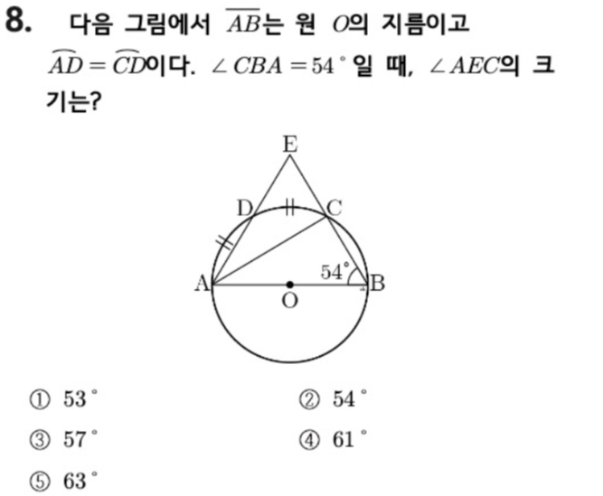 내신기출 문제8번